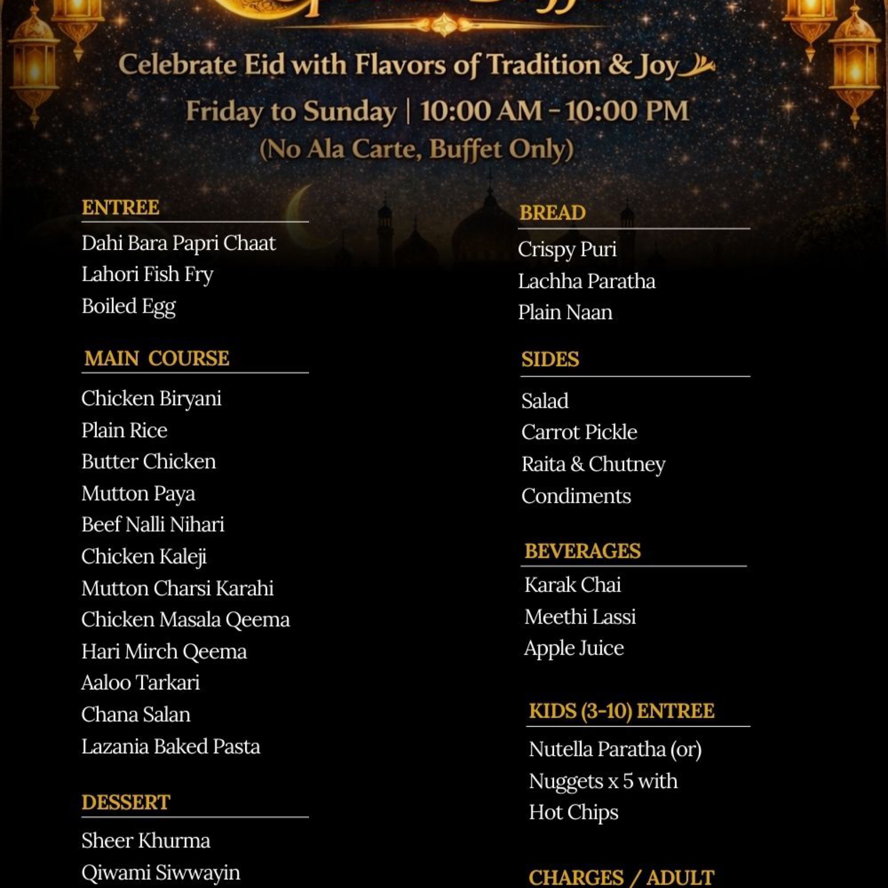 Eid-al-Adha Special Buffet