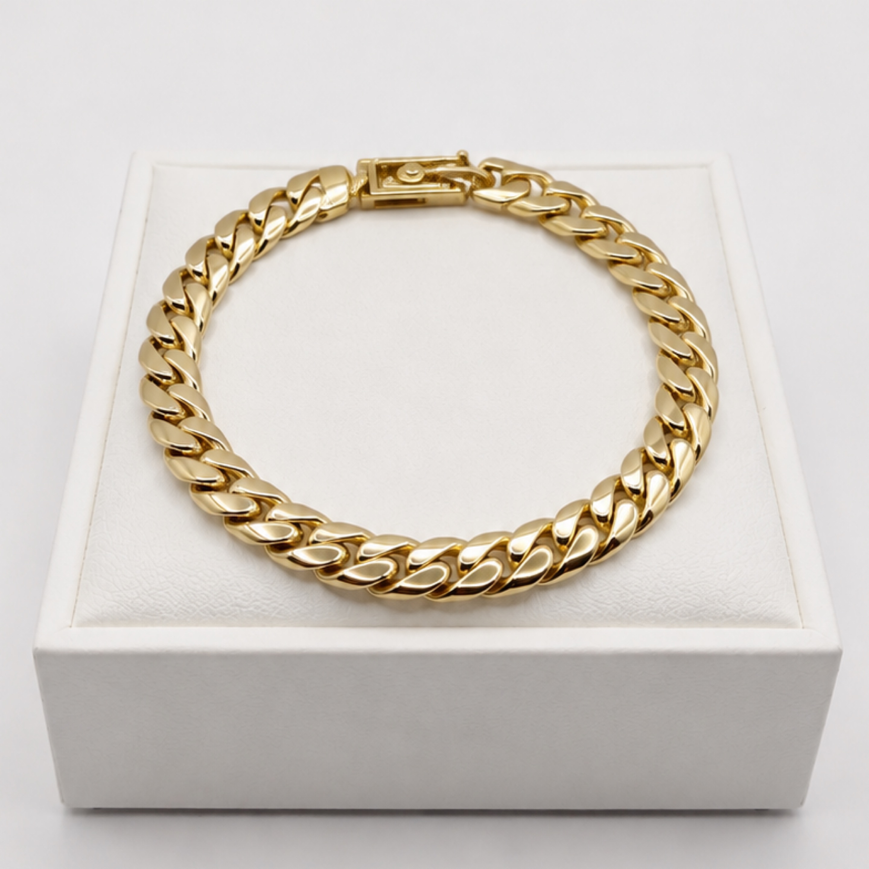 8” Miami Cuban / 12mm Gold Bracelet 