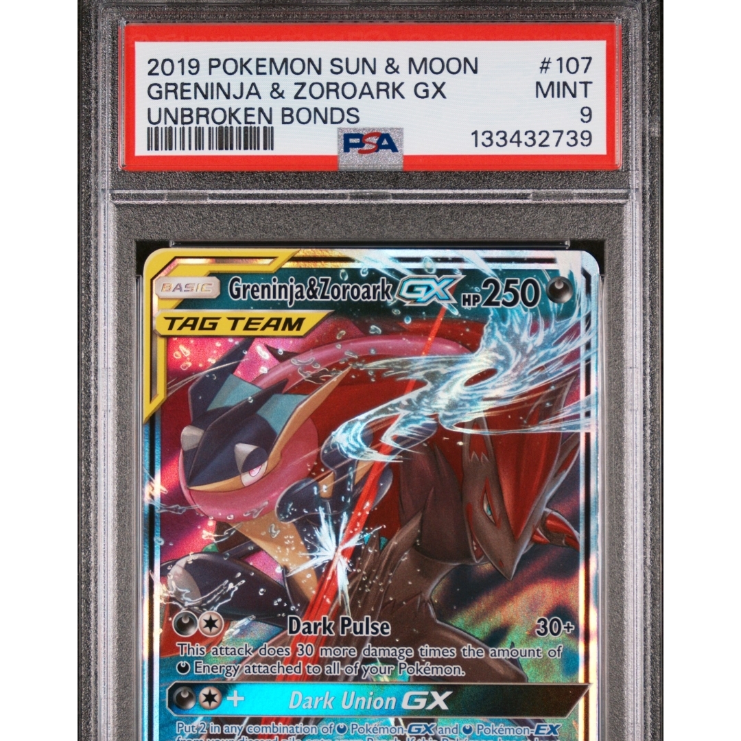 Psa 9 Greninja Zoroark Gx FA Graded Card