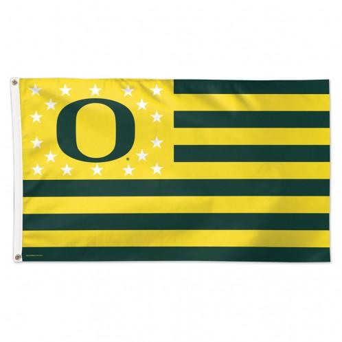 Oregon Ducks Deluxe Americana Flag 3x5'