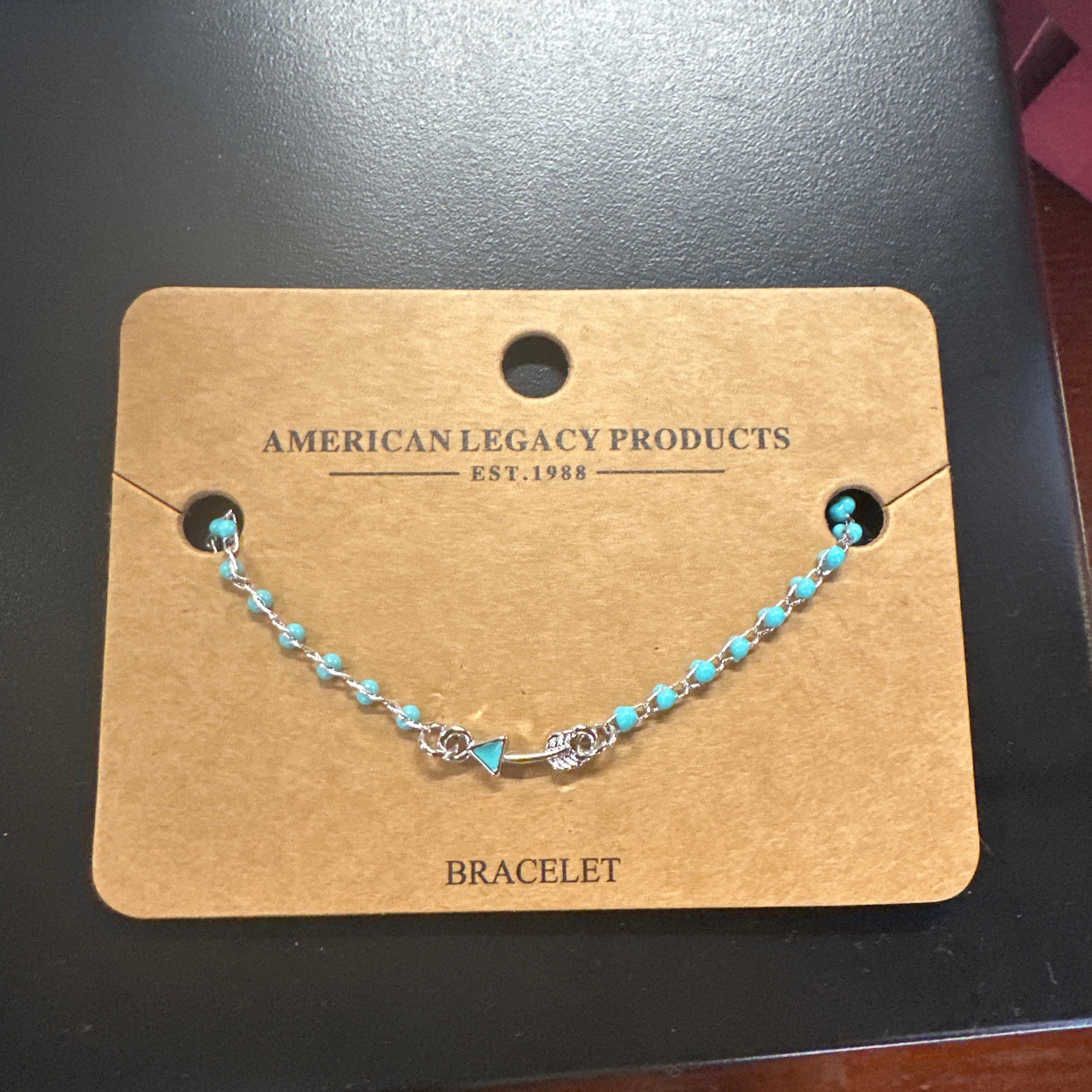 Turq/Silver Arrow Inlay Bracelet