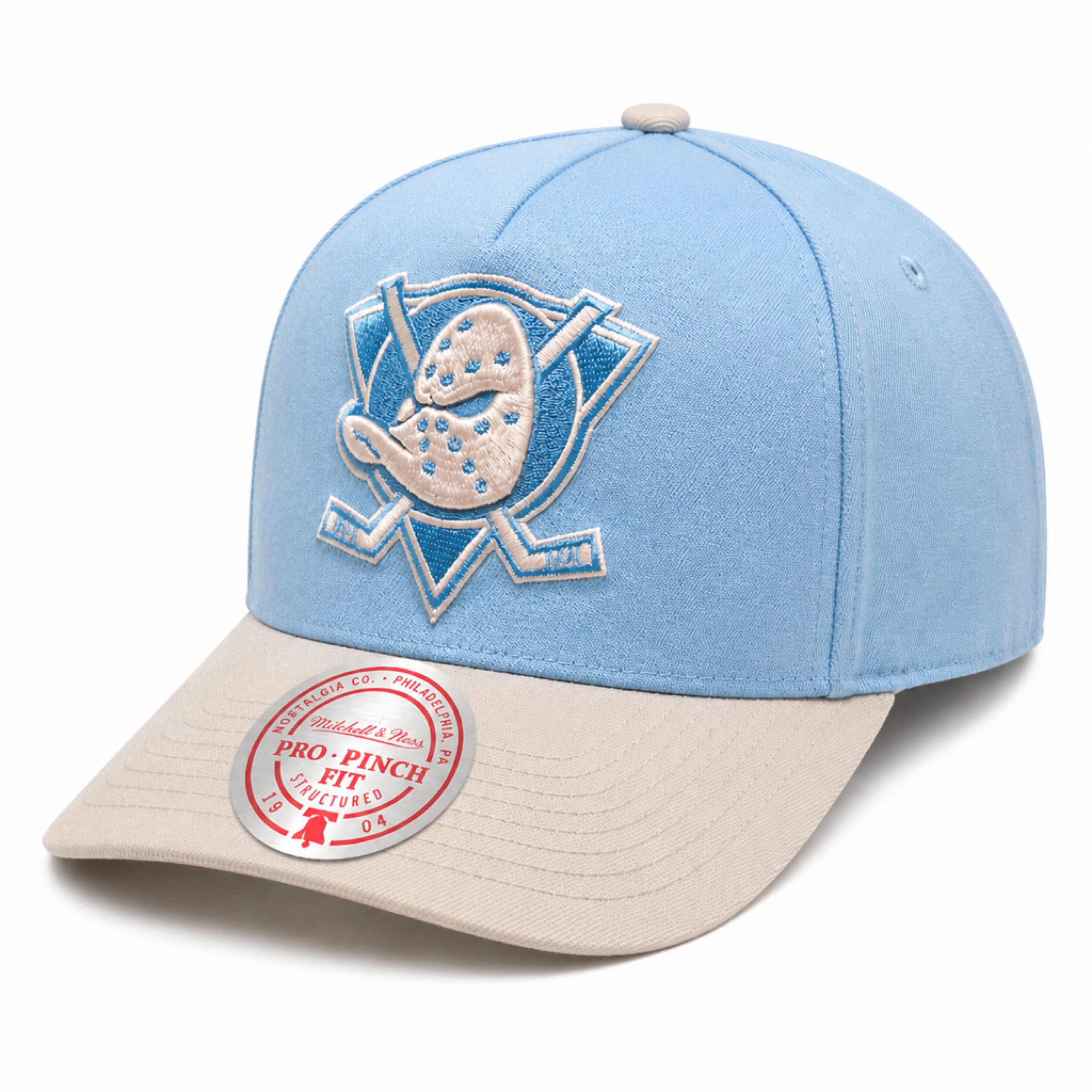 Anaheim Ducks Blue Gleam Mitchell and Ness Pro Crown Snapback Hat