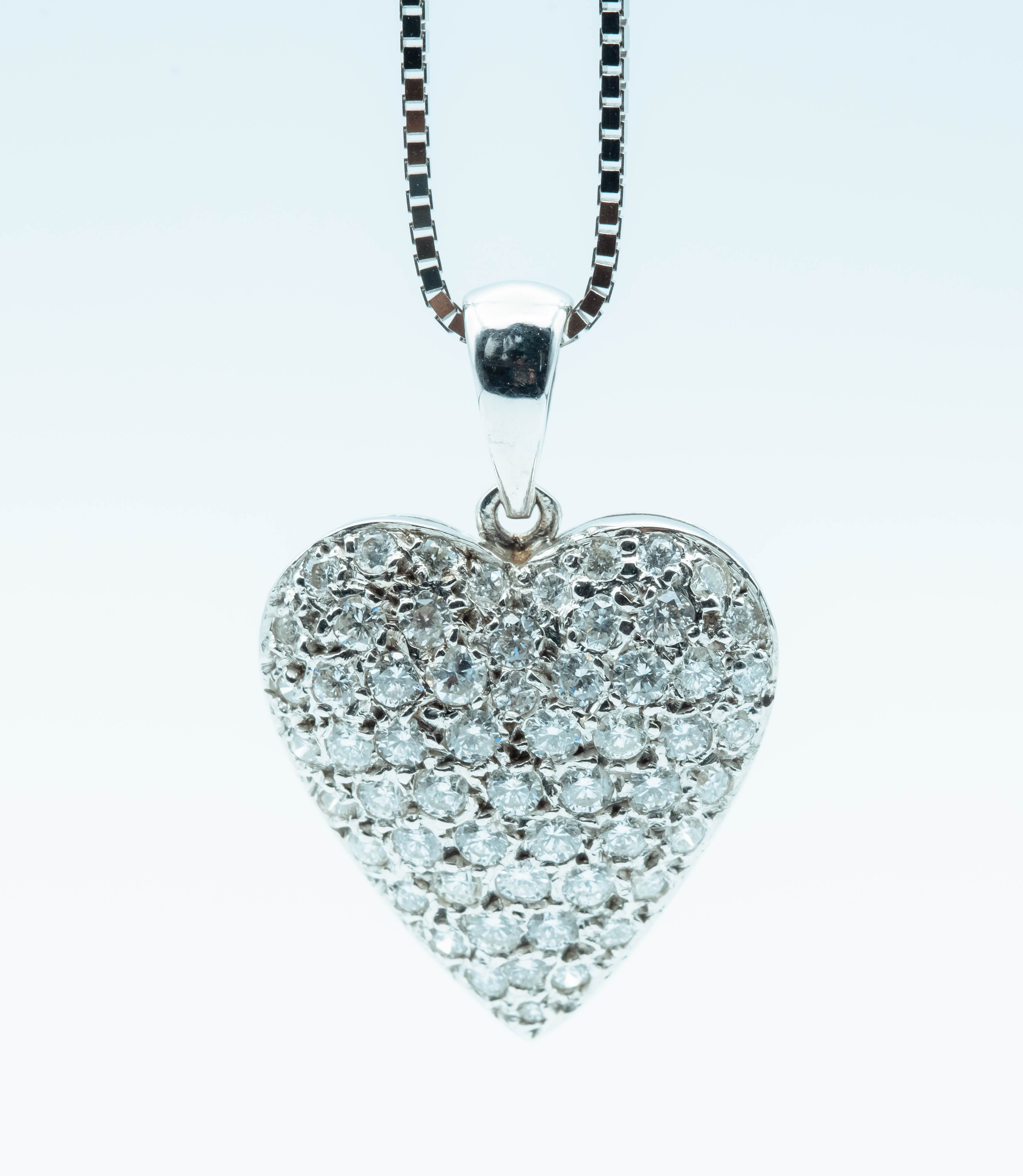 Forever In Our Heart 14K White-Gold Pendant