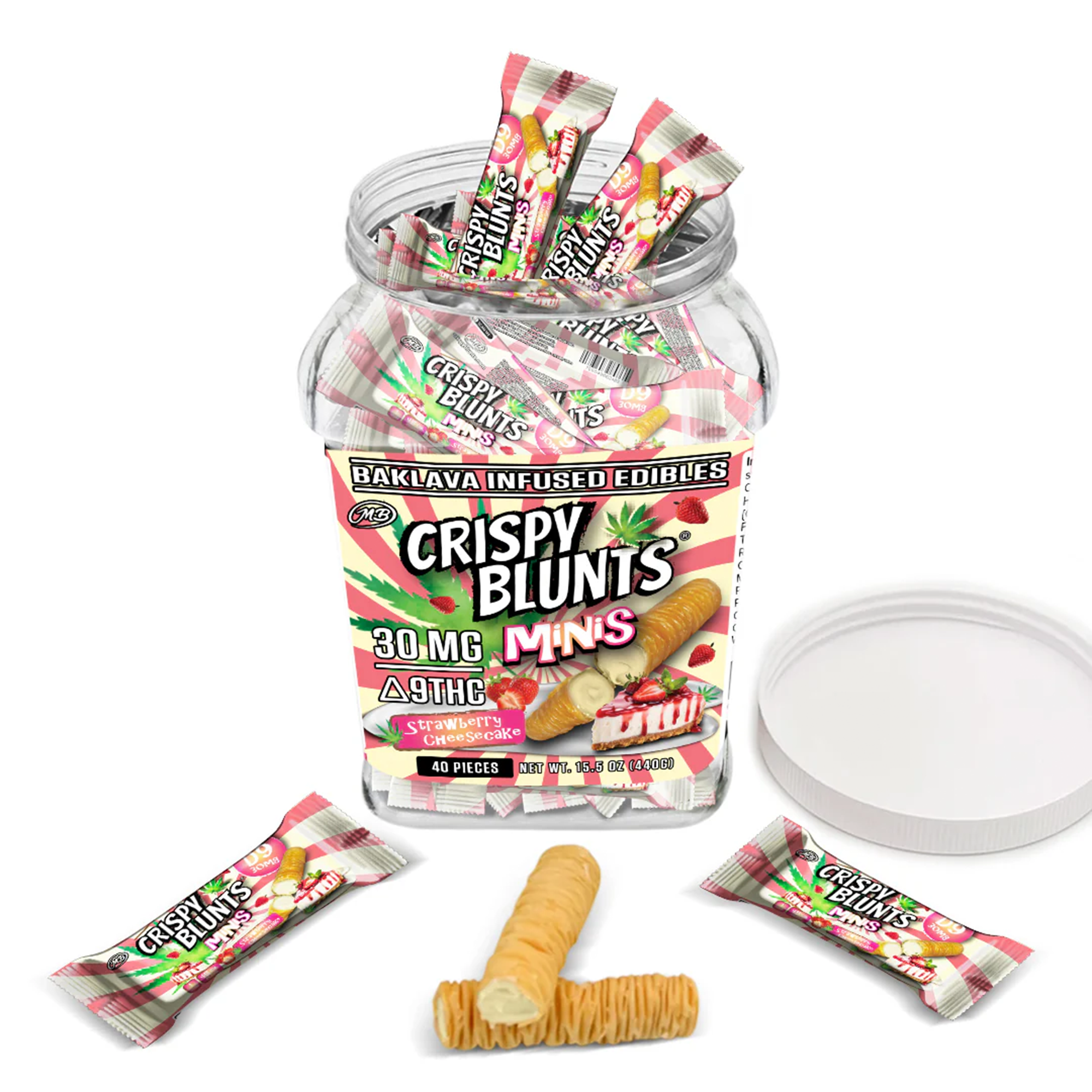 Crispy Blunts Minis Strawberry Cheesecake THCA 30mg