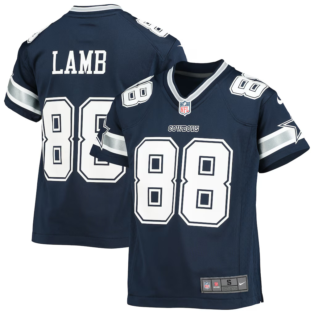 Dallas Cowboys CeeDee Lamb #88 Nike Kids Navy Blue Jersey