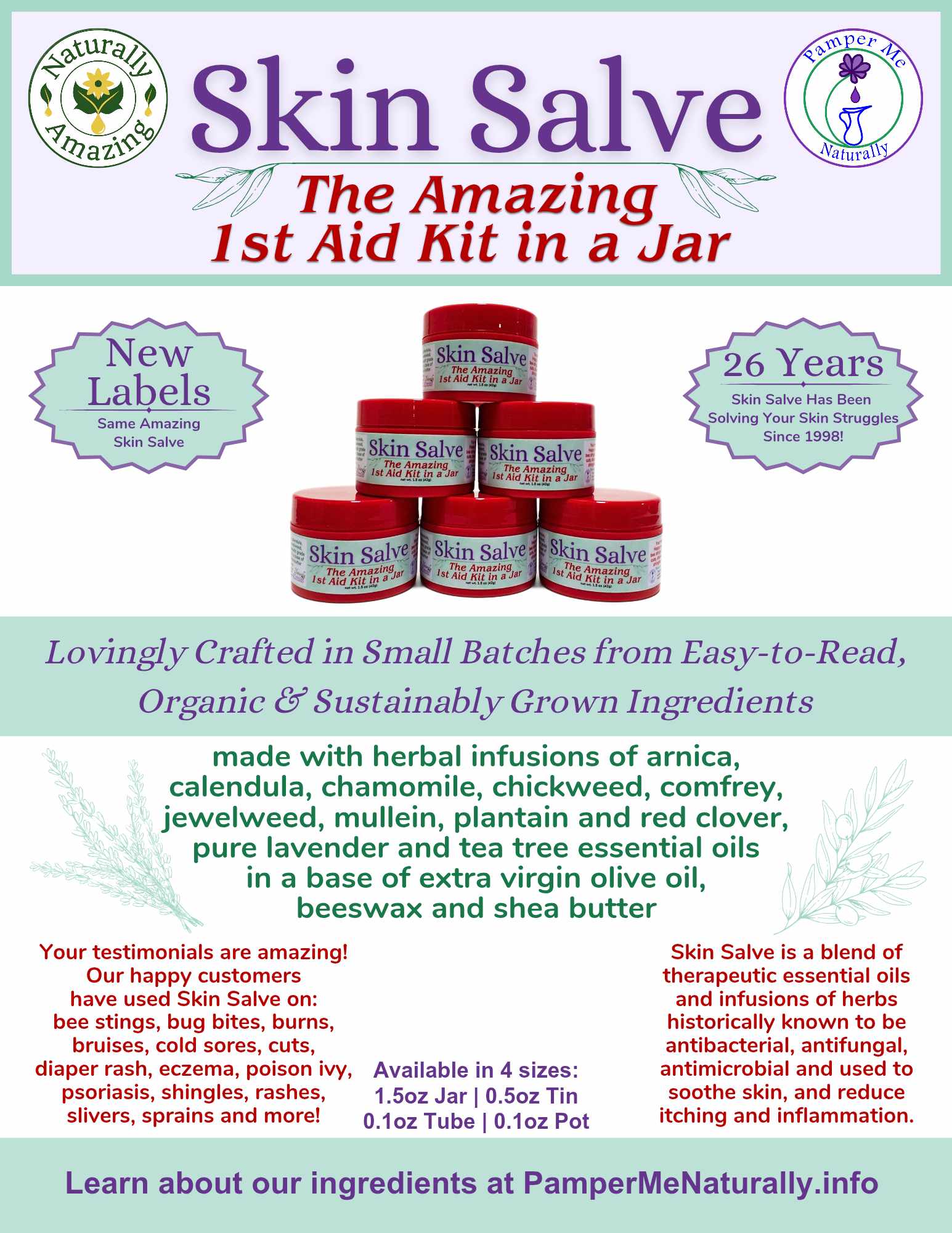Skin Salve  The Amazing 1st Aid Kit in a Jar