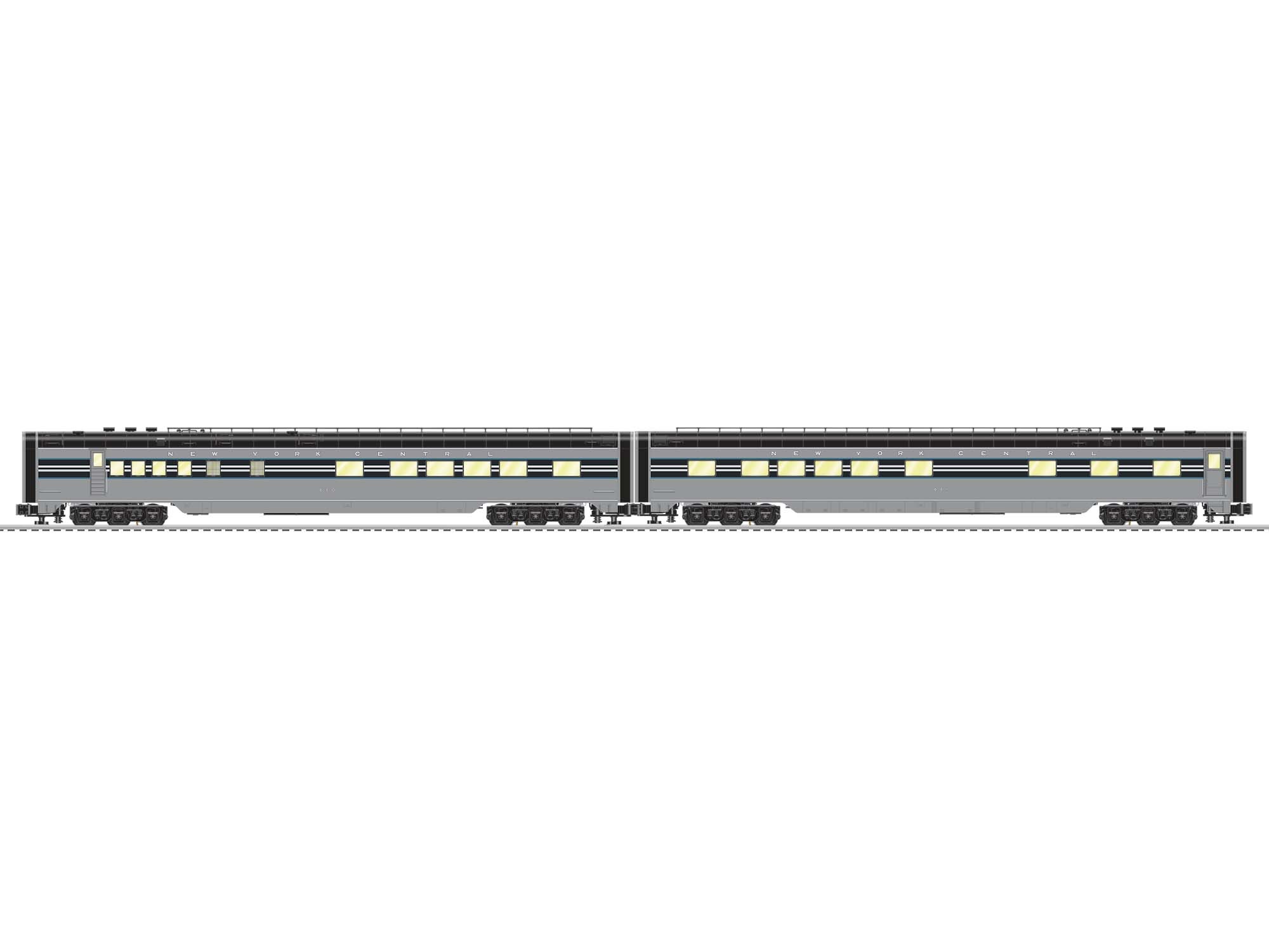 Lionel New York Central 20th Century Limited O Scale 21" Passenger Car 2 Pack 2327330