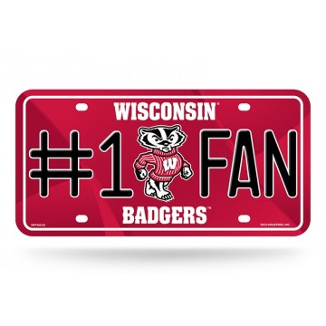 Wisconsin Badgers #1 Fan License Plate
