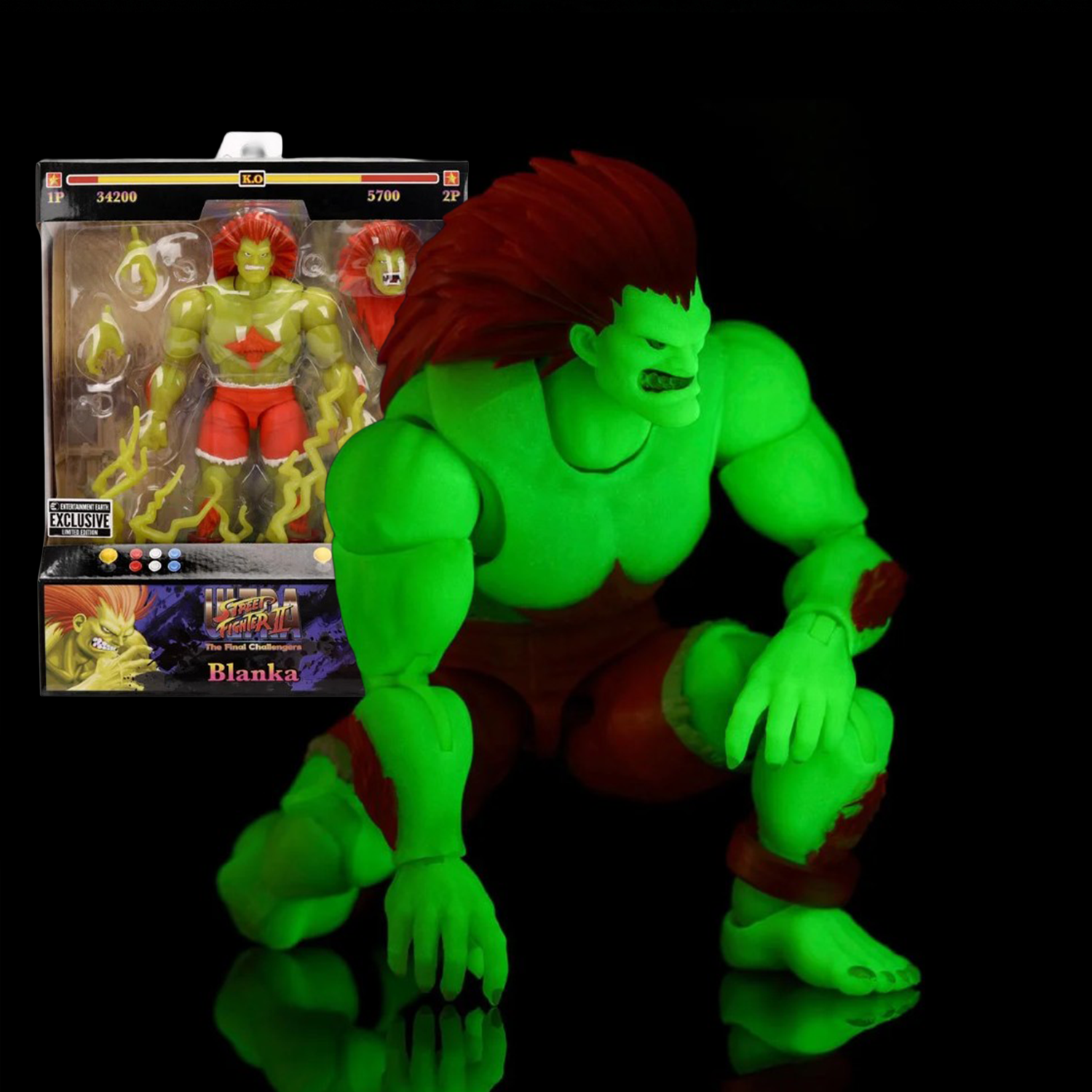 Jada Toys - Street Fighter II - Blanka (Glow in the Dark) Action Figure (Entertainment Earth Exclusive)
