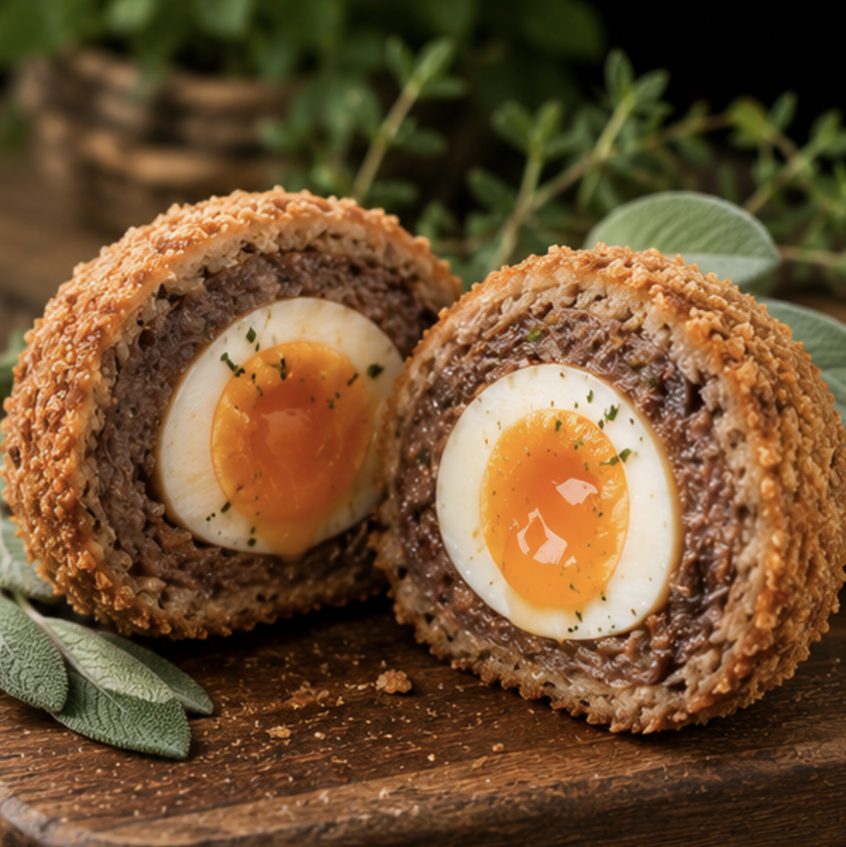 Pork and Faggot Scotch Egg