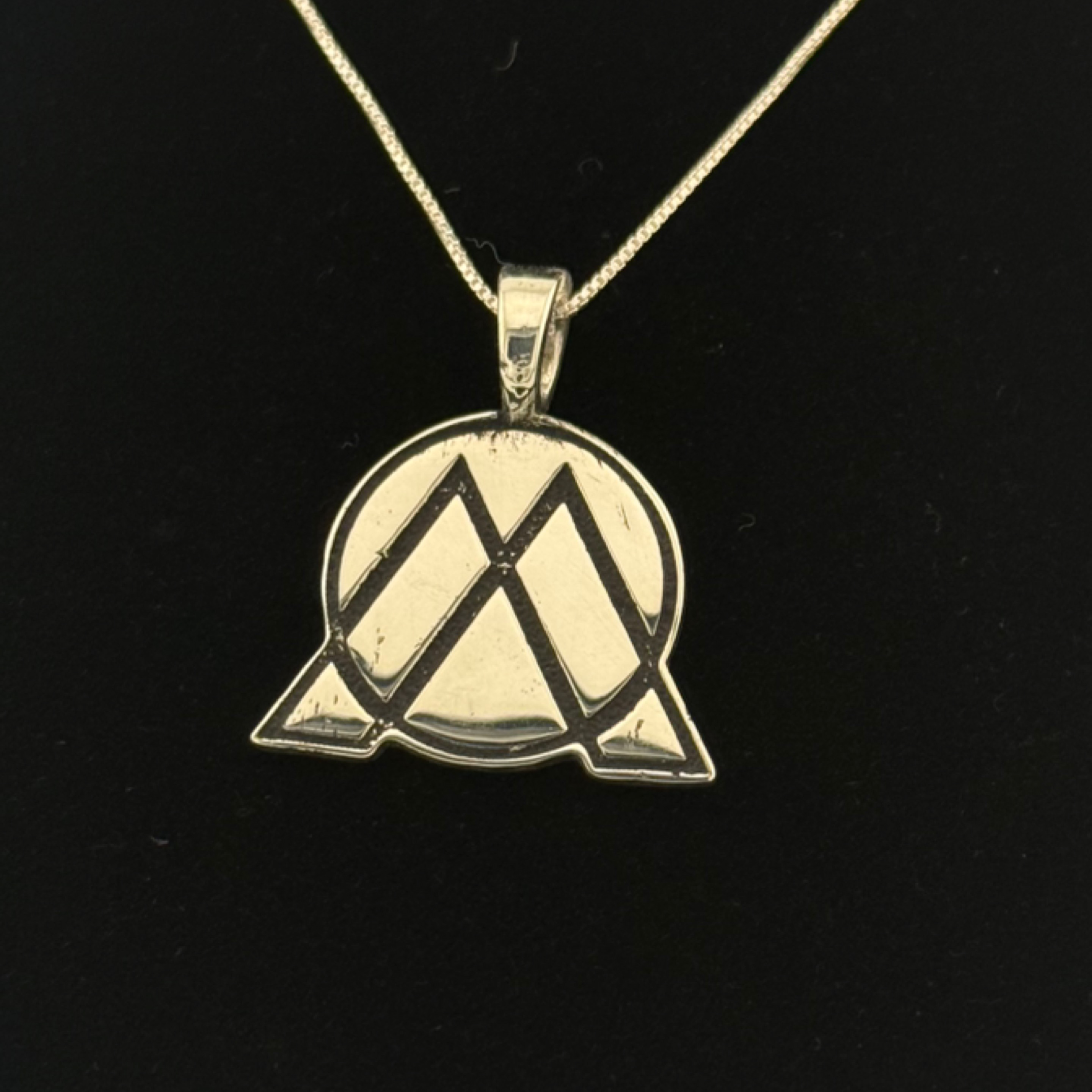 Maddy O'Neal Logo Pendant – "Texture & Tarnish" Edition, 925 Sterling Silver