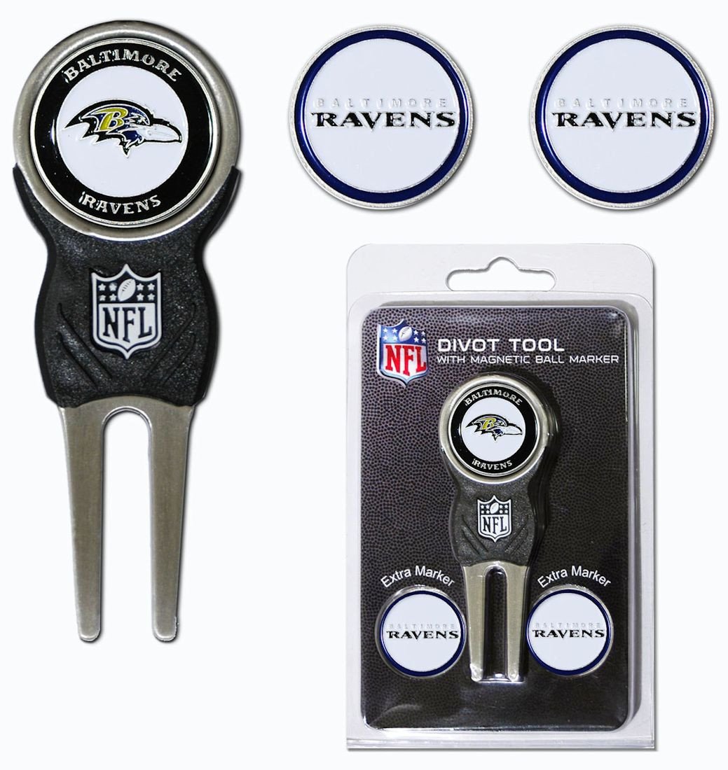 Baltimore Ravens Golf Divot Tool with 3 Markers