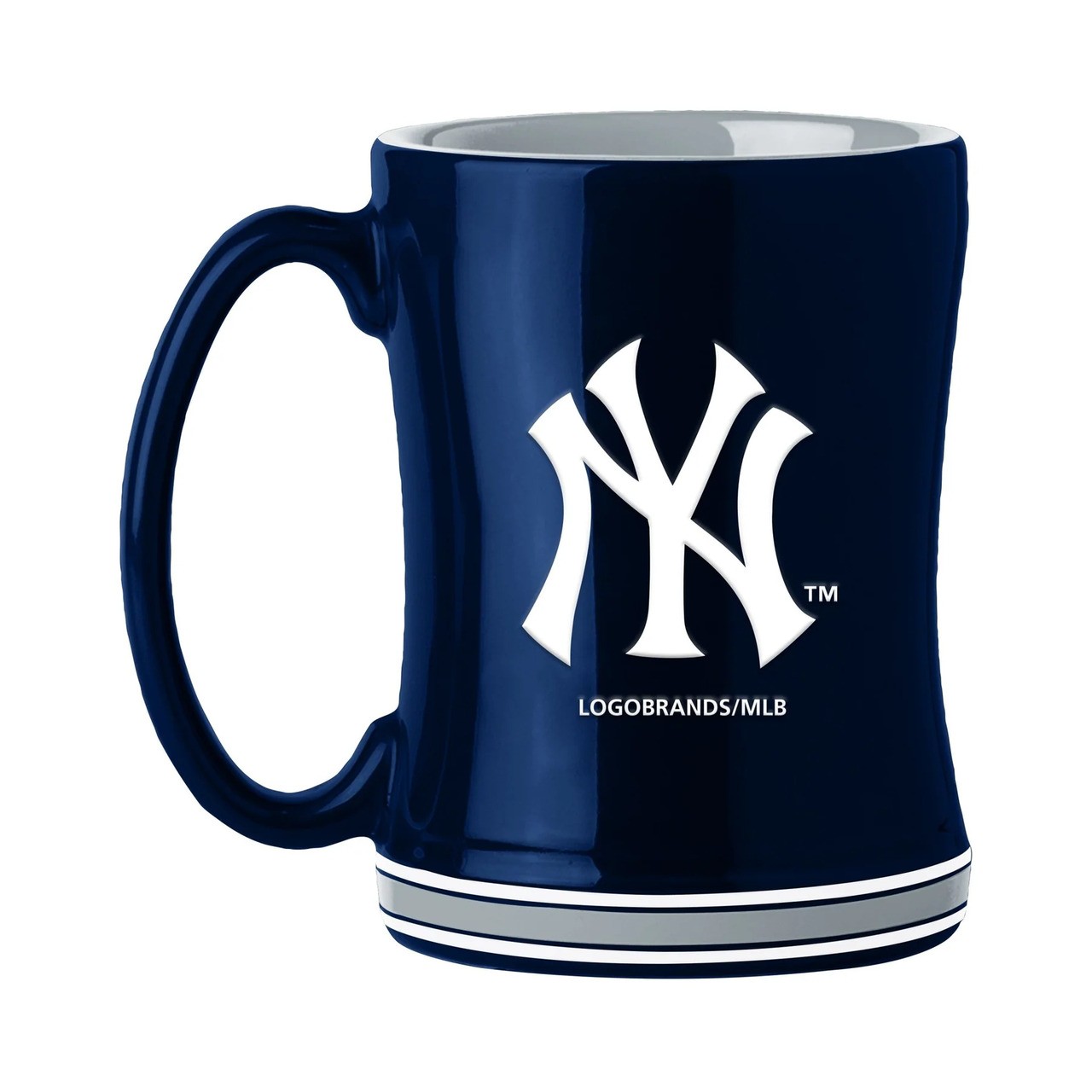 New York Yankees Blue Sculpted Coffee Mug 14oz