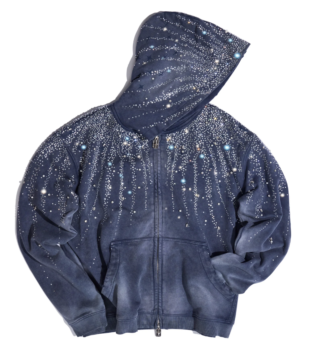 BIRTH OF A ROYAL CHILD 20K Steller Diamond Hoodie In Blue