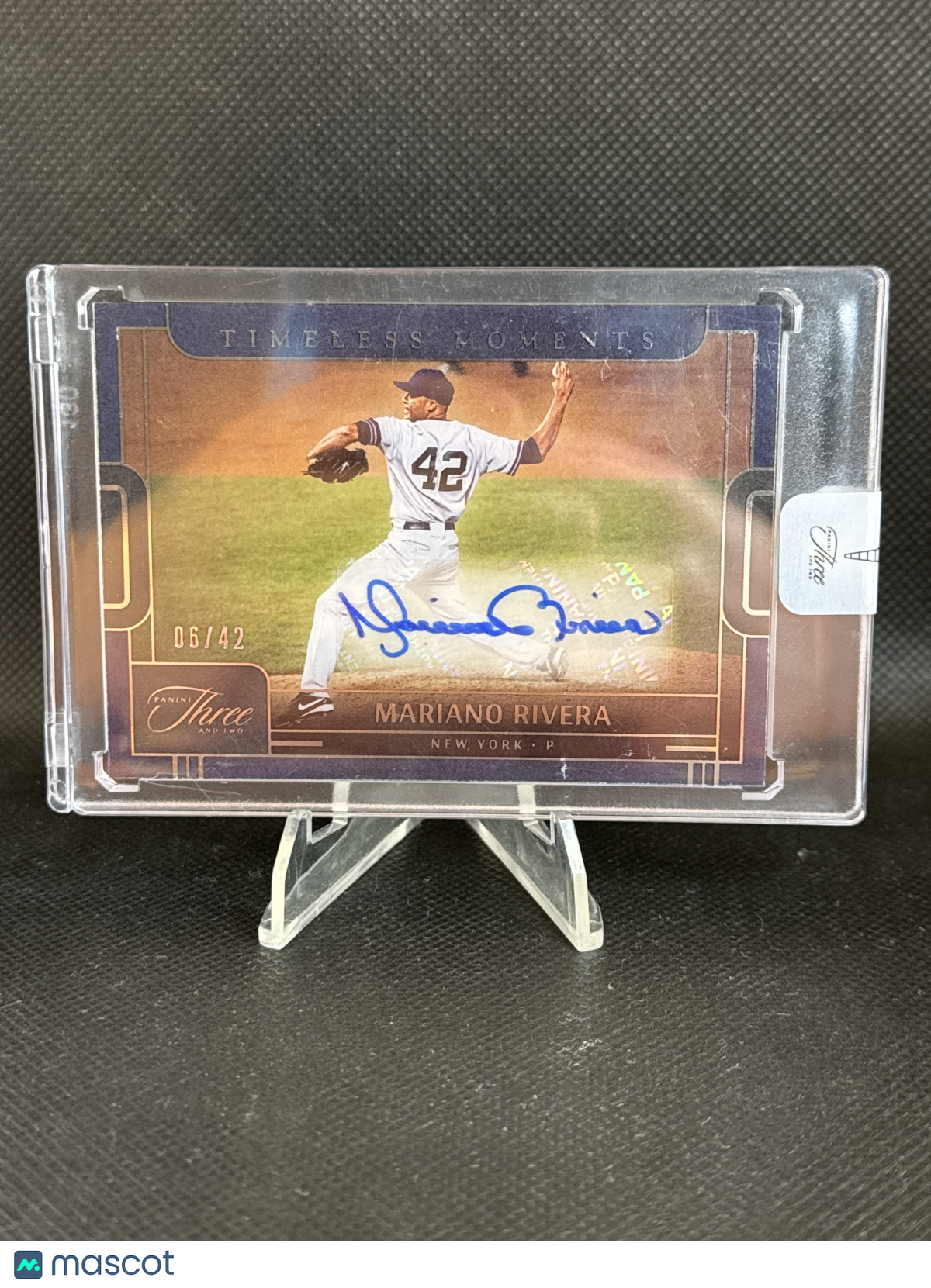 2023 Panini Three and Two Timeless Moments Mariano Rivera #TM-MR auto /42