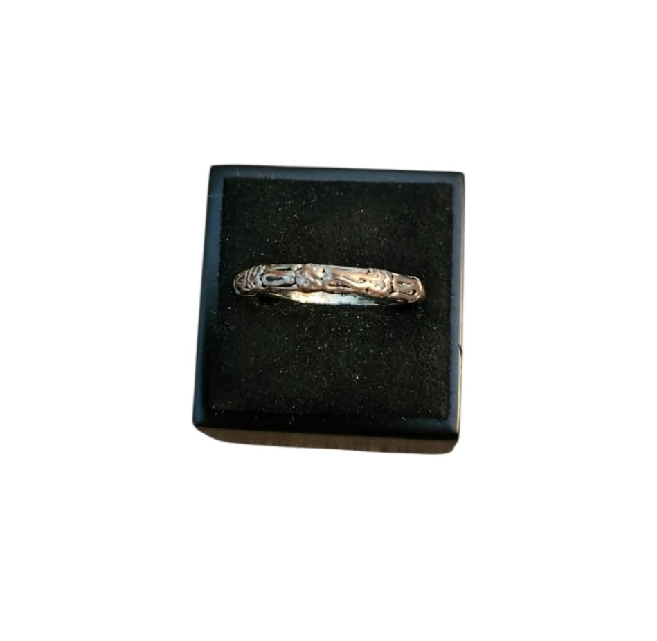 Size 8 Bronze Toned Scroll Thin Band