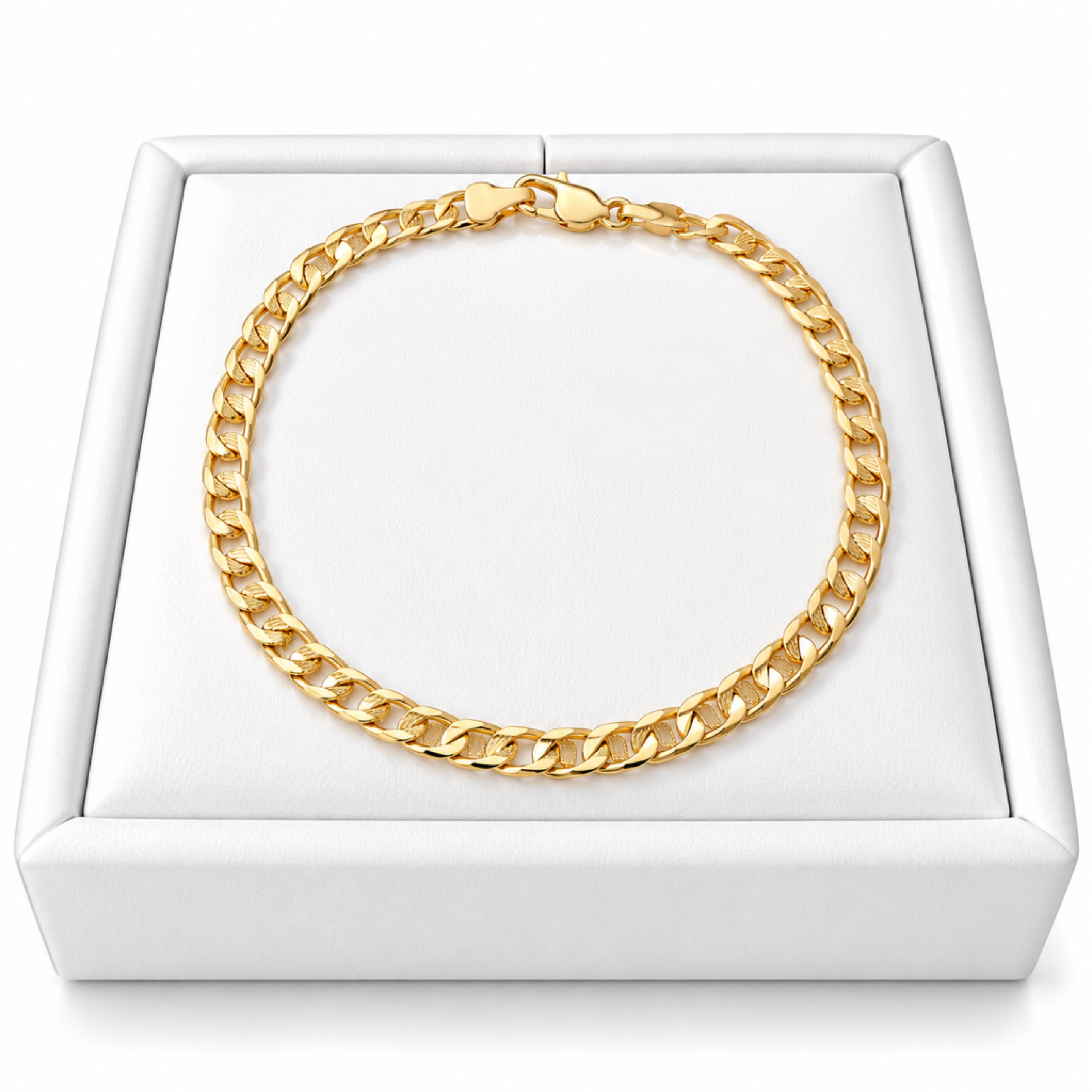 Curb Cuban Anklet / 1mm 