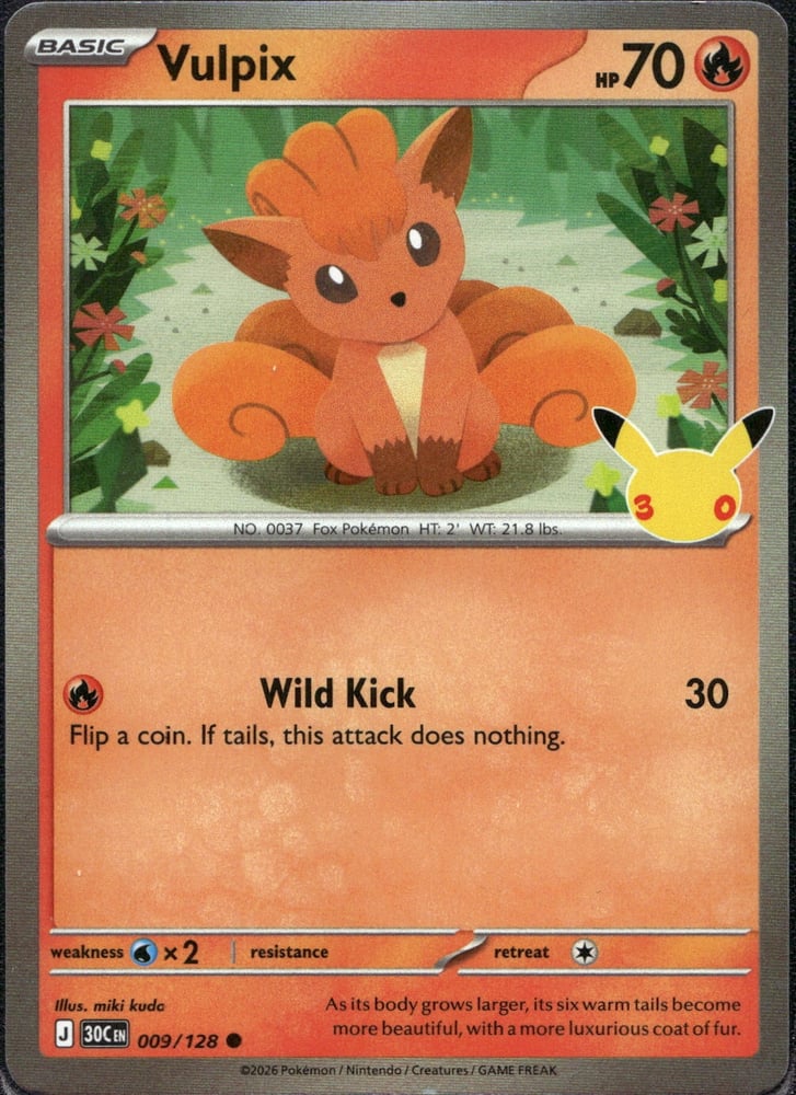 Vulpix - 30TH 9/128