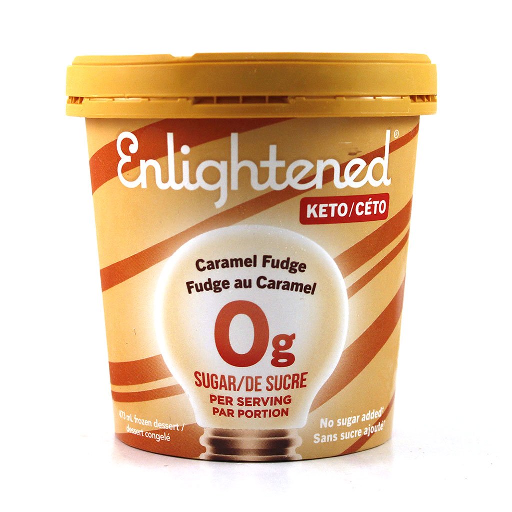 Keto Enlightened Caramel Fudge Ice Cream 0g Sugar