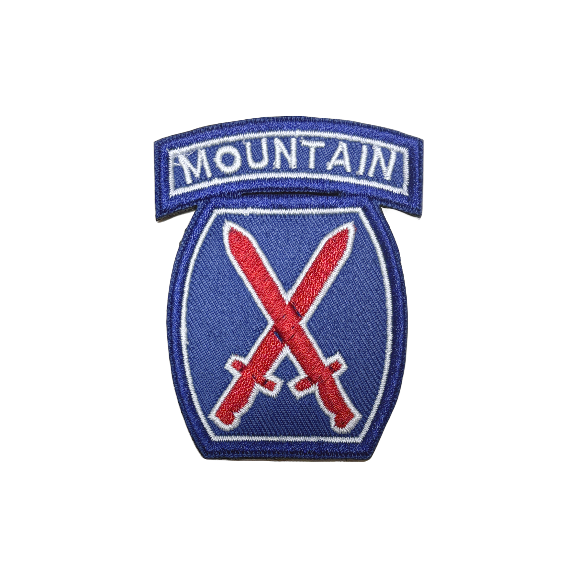 10th Mountain Division Patch Iron-on 2"x2.75"