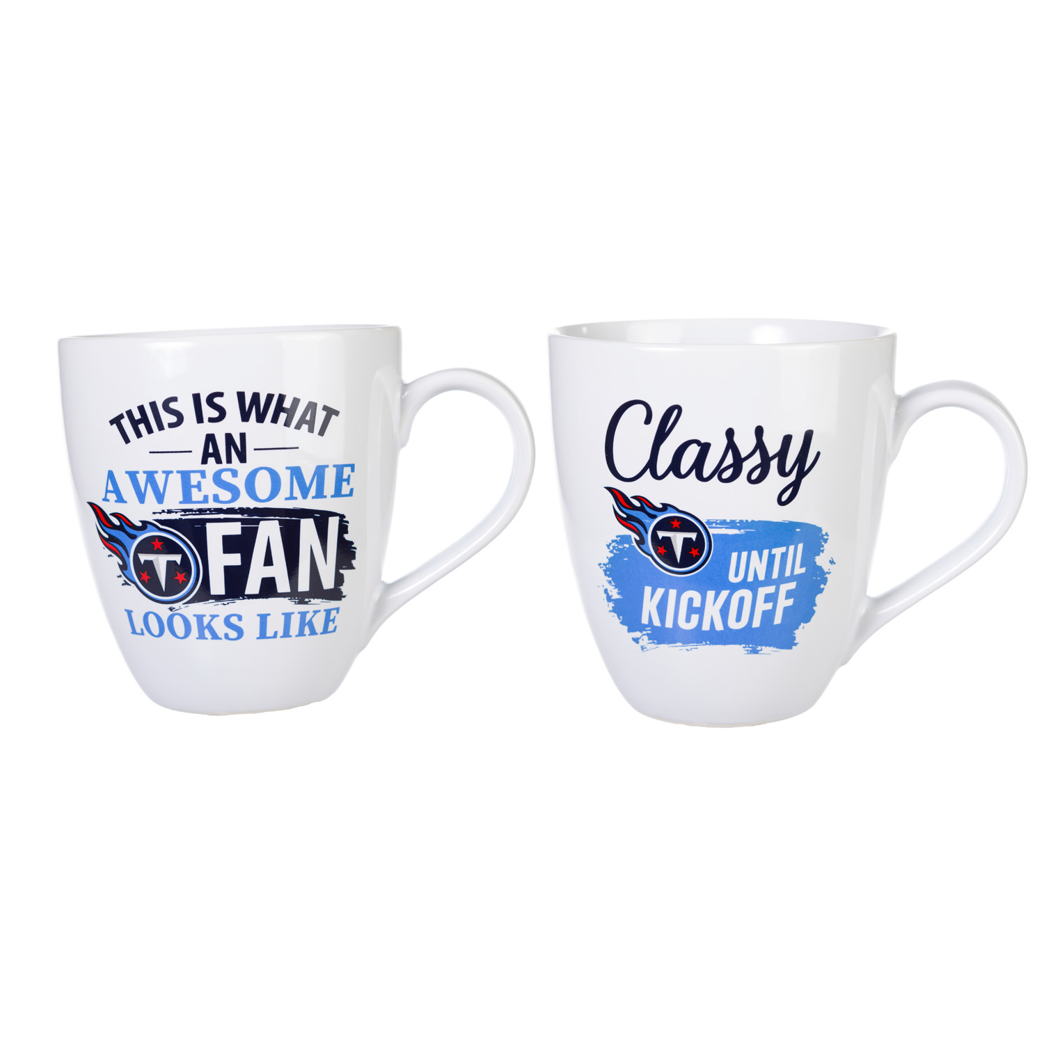 Tennessee Titans Ceramic Coffee Mug Set with Box 17oz Each