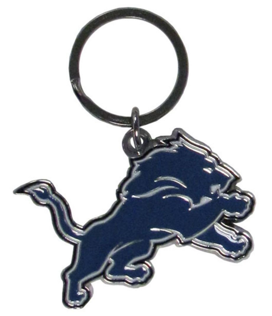 Detroit Lions Chrome Cut Logo Keychain