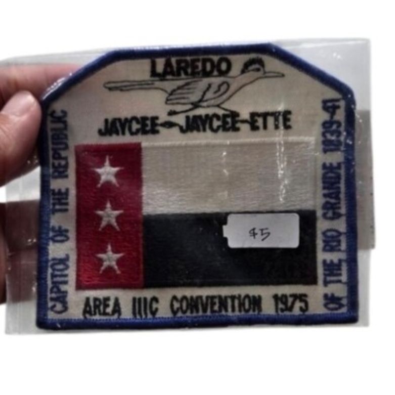 Vintage 1975 Laredo Blue, Red, White Jaycee-Jaycee-ette Convention Patch