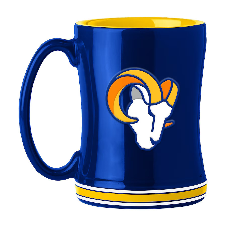 Los Angeles Rams Sculpted Coffee Mug 14oz