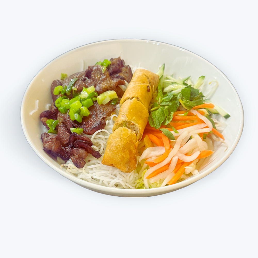 V4-Grilled Pork W/ Deep Spring Roll  Vermicelli | Bún Thịt Heo Nướng Chả Giò