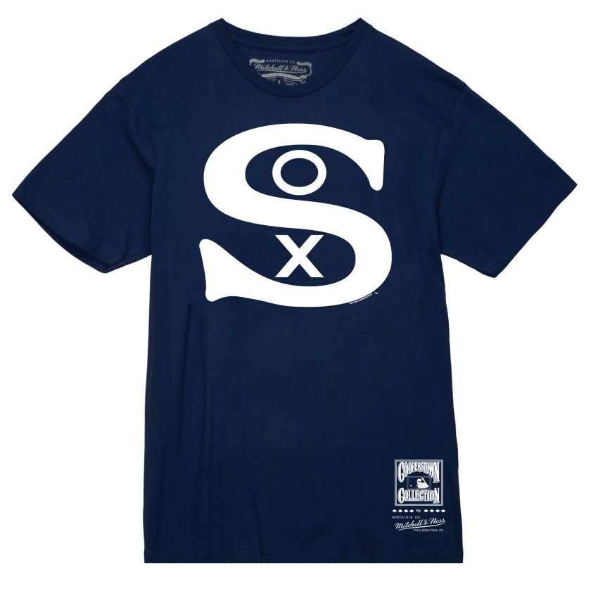 Chicago White Sox Navy Blue Retro Mitchell and Ness Shirt