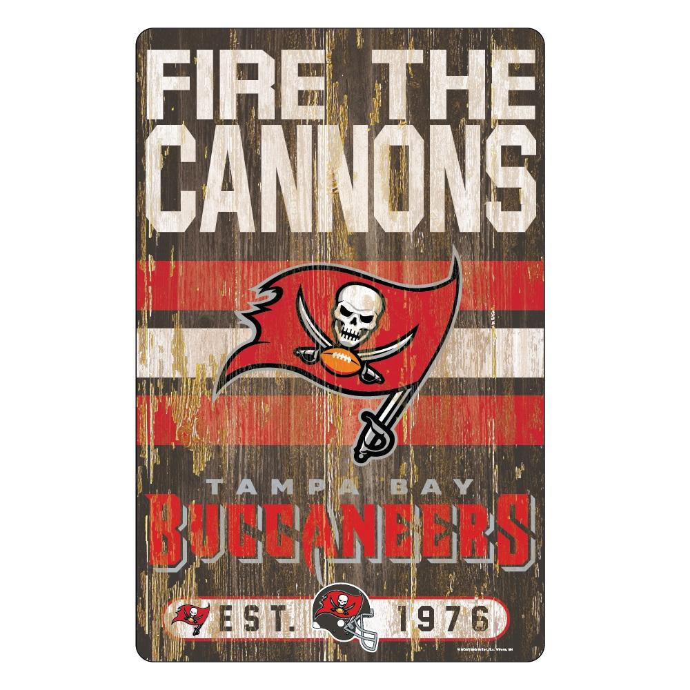 Tampa Bay Buccaneers Wood Slogan Sign 11x17"