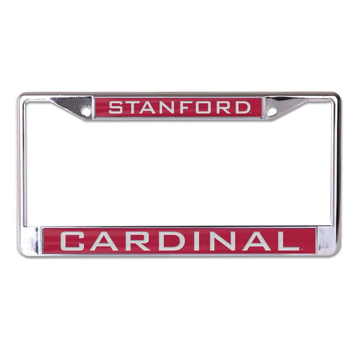 Stanford Cardinal Laser Chrome License Plate Frame