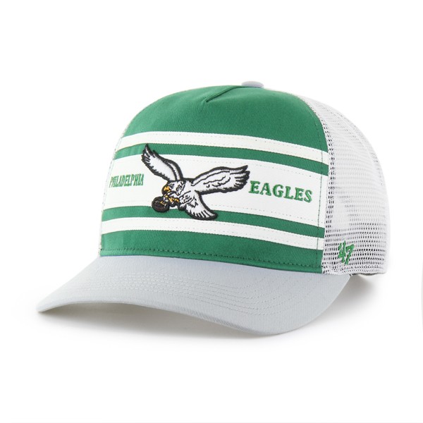Philadelphia Eagles Retro Green Historic Double Header '47 Brand Trucker Snapback Hat