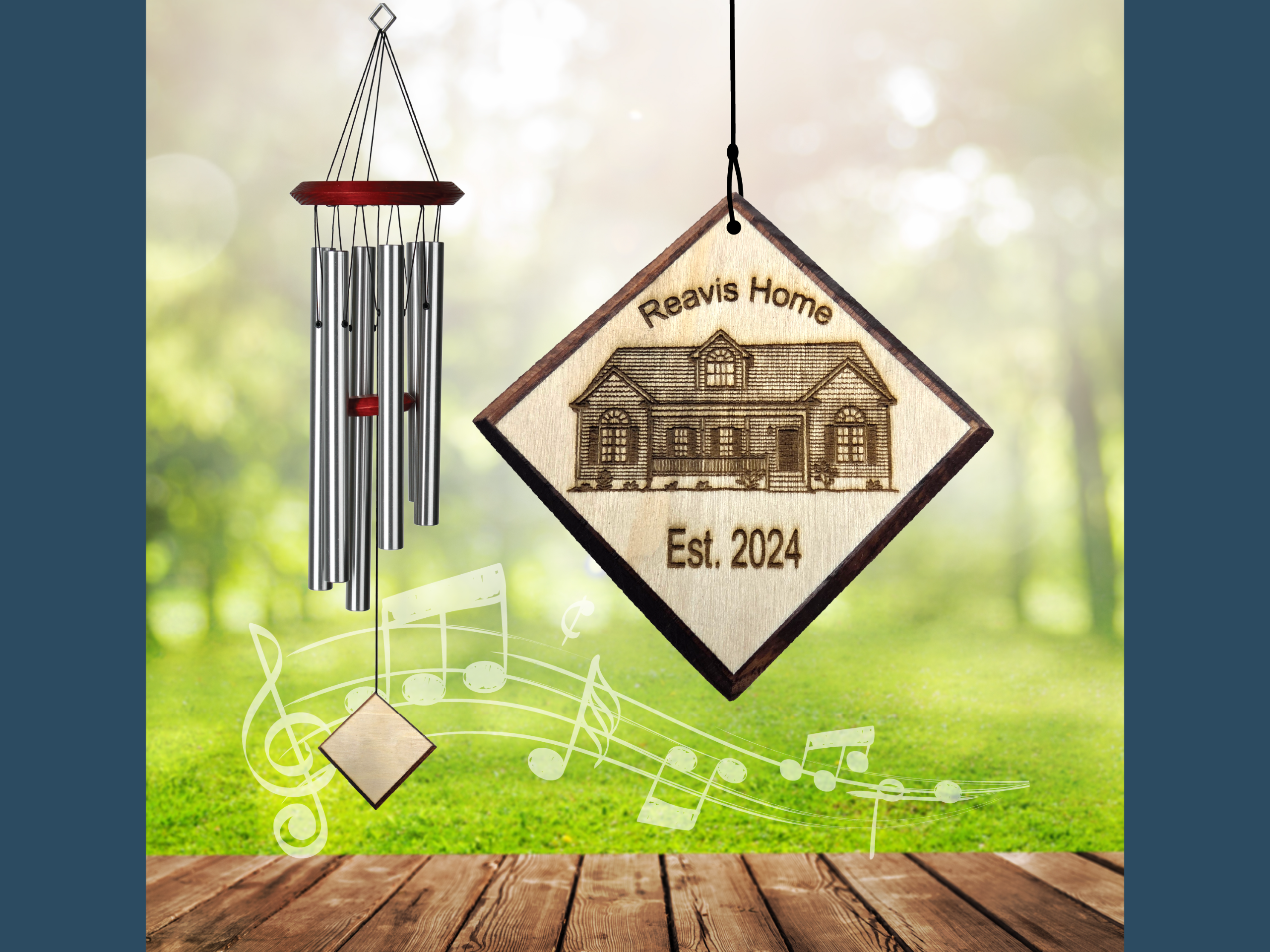 New Home Wind Chime - Realtor Closing Gift, Housewarming personalized wind chime