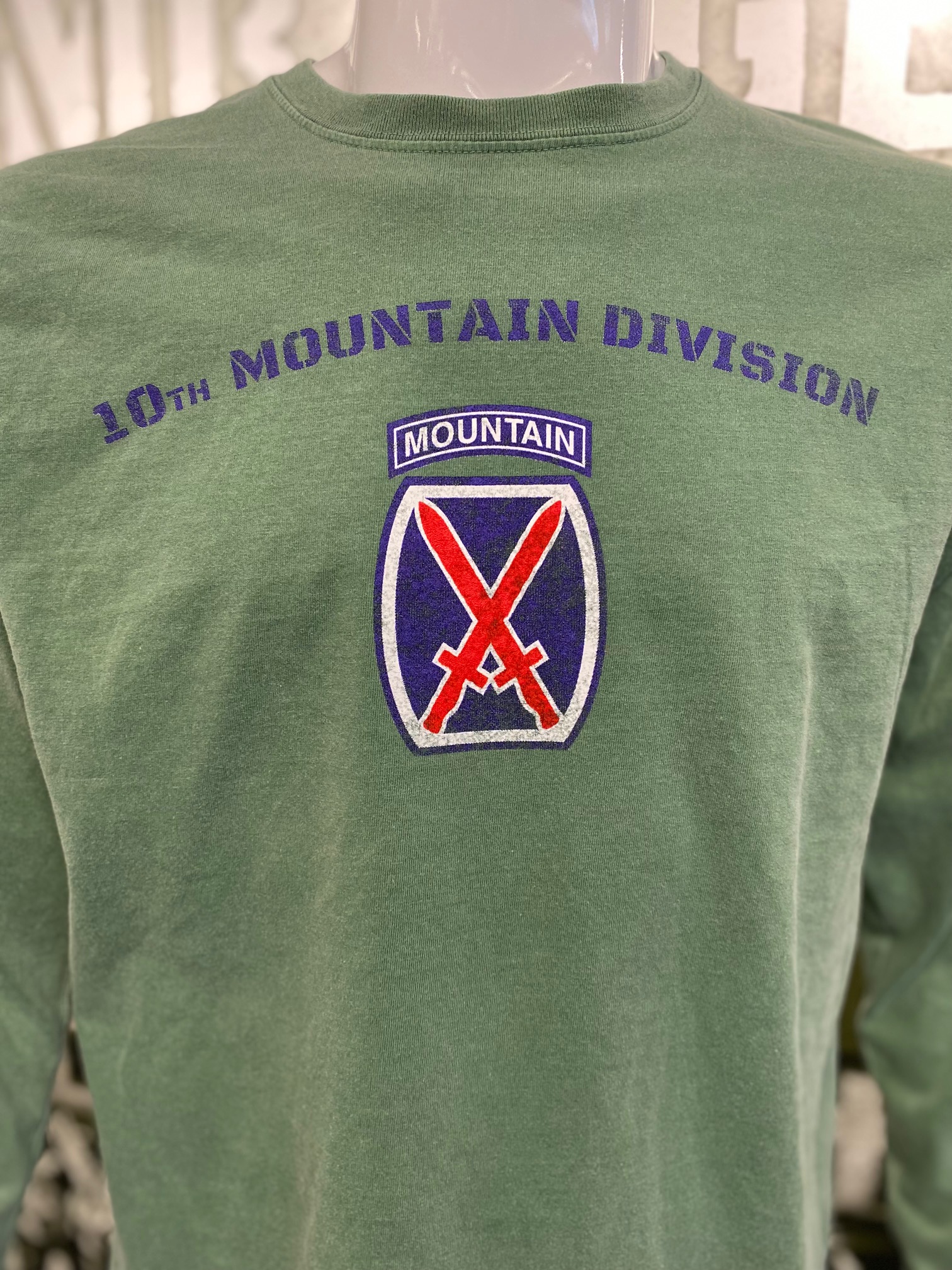 10th Mountain Division Green Long sleeve T-Shirt