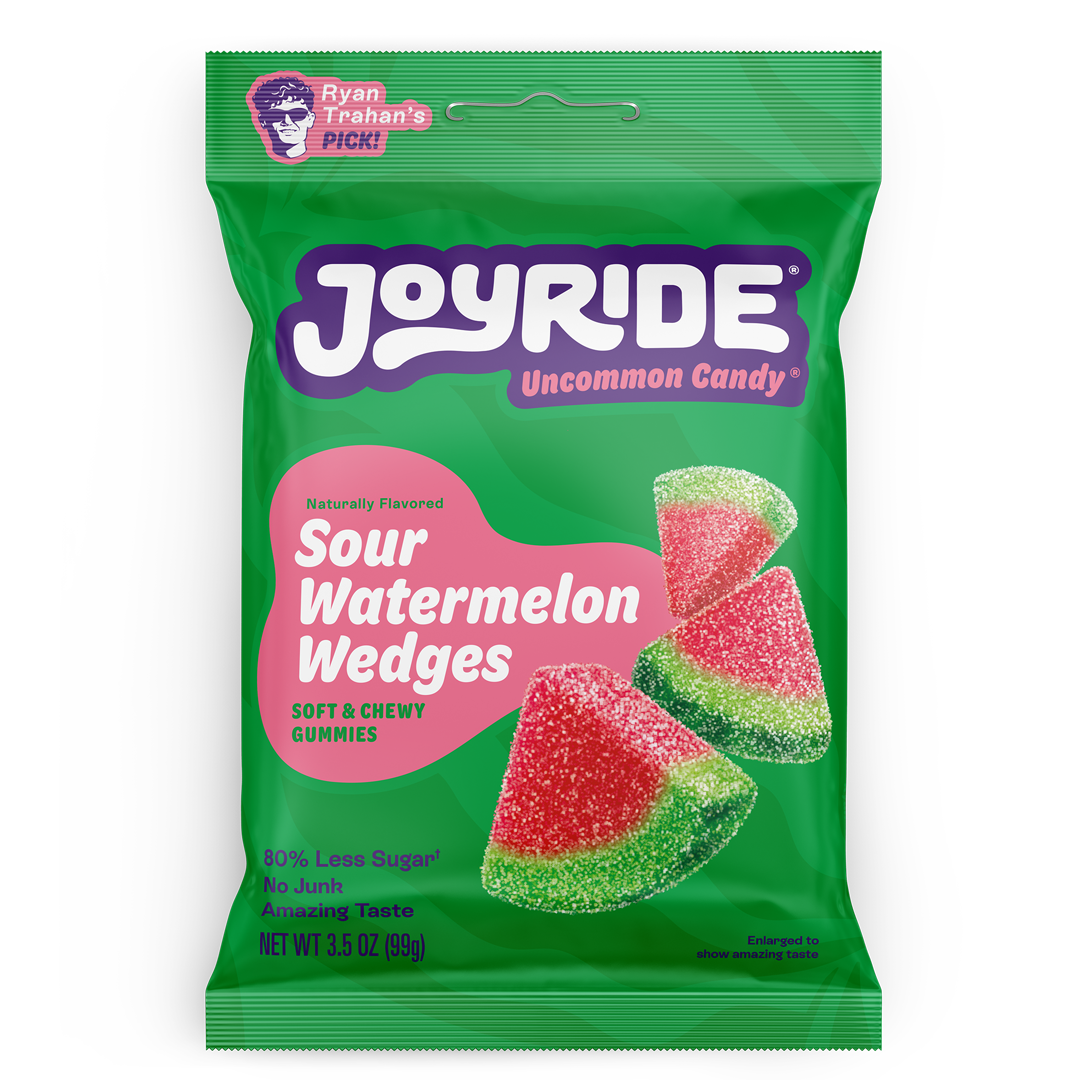 Joyride Low Sugar Sour Watermelon Wedges Candy 3.5 oz 10 ct