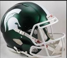 Michigan State Spartans Deluxe Replica Speed Helmet - Satin Shell