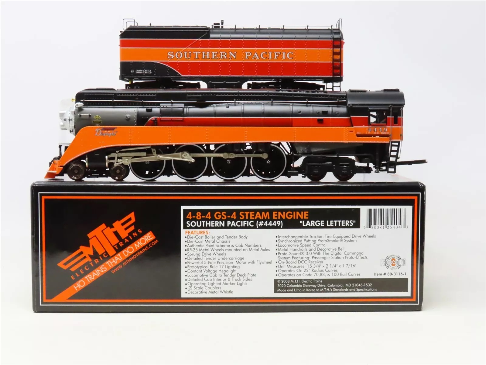 Southern Pacific 4-8-4 Gs-4 HO Scale