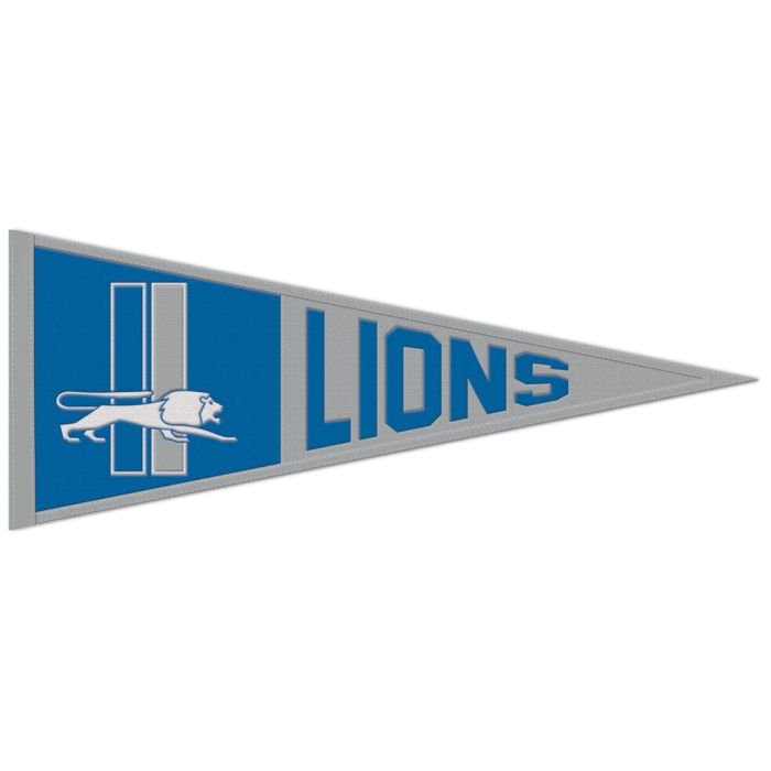 Detroit Lions Retro Embroidered Wool Logo Pennant 13x32"