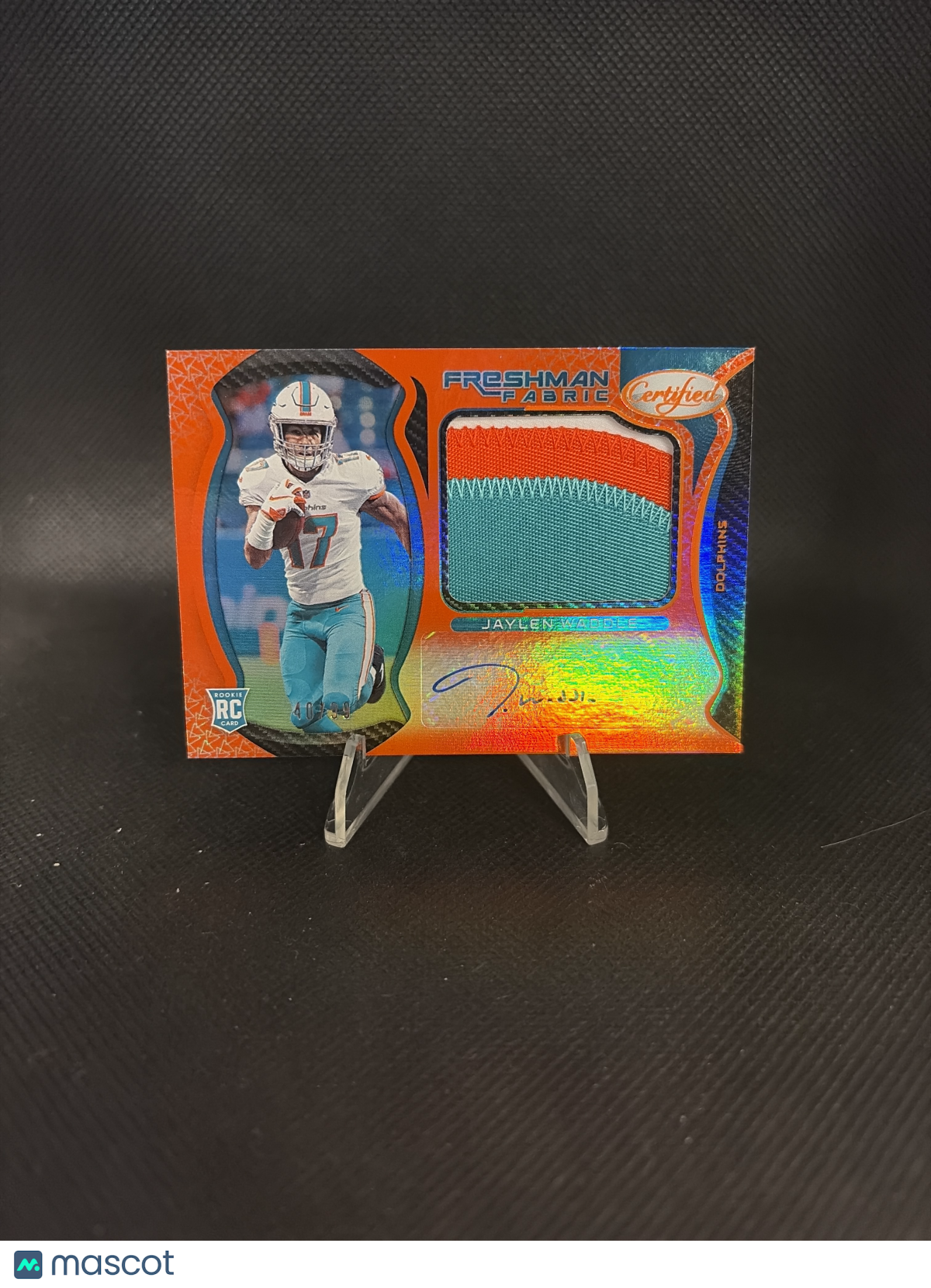 2021 Panini Certified Freshman Fabric Jaylen Waddle RPA /99
