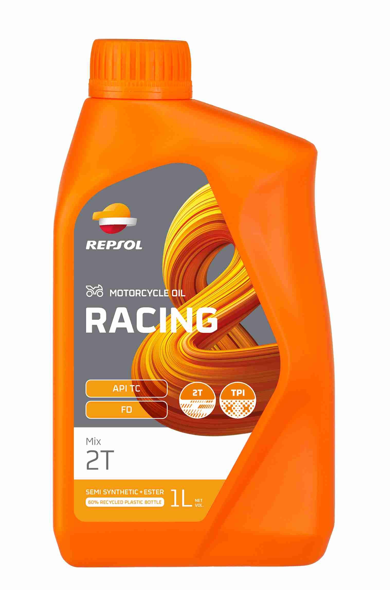 Repsol Racing Mix 2T pre-mix two-stroke oil 1 litre bottle — Anstis Motorsport