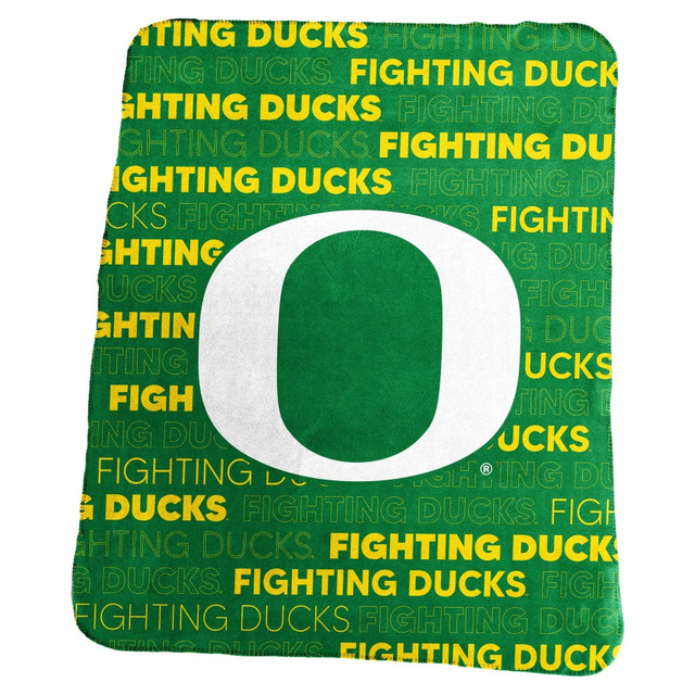 Oregon Ducks Logo Brands Classic Fleece Blanket 50x60"