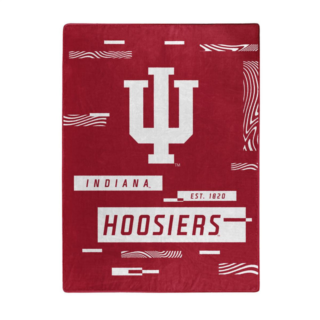 Indiana Hoosiers Royal Plush Digitized Blanket 60x80"
