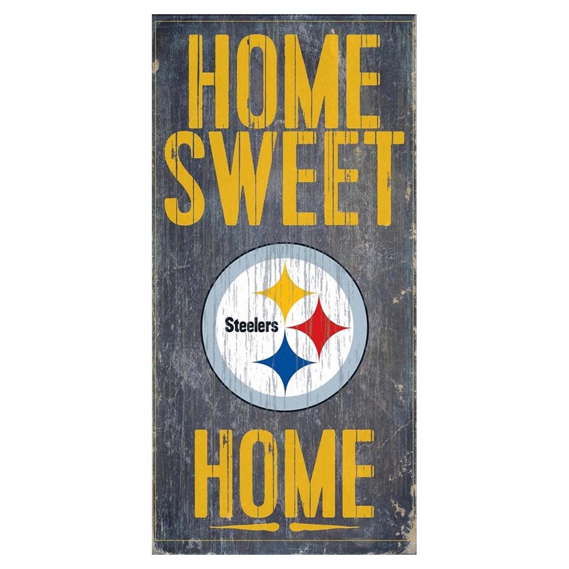 Pittsburgh Steelers Wood Home Sweet Home Sign 6x12"