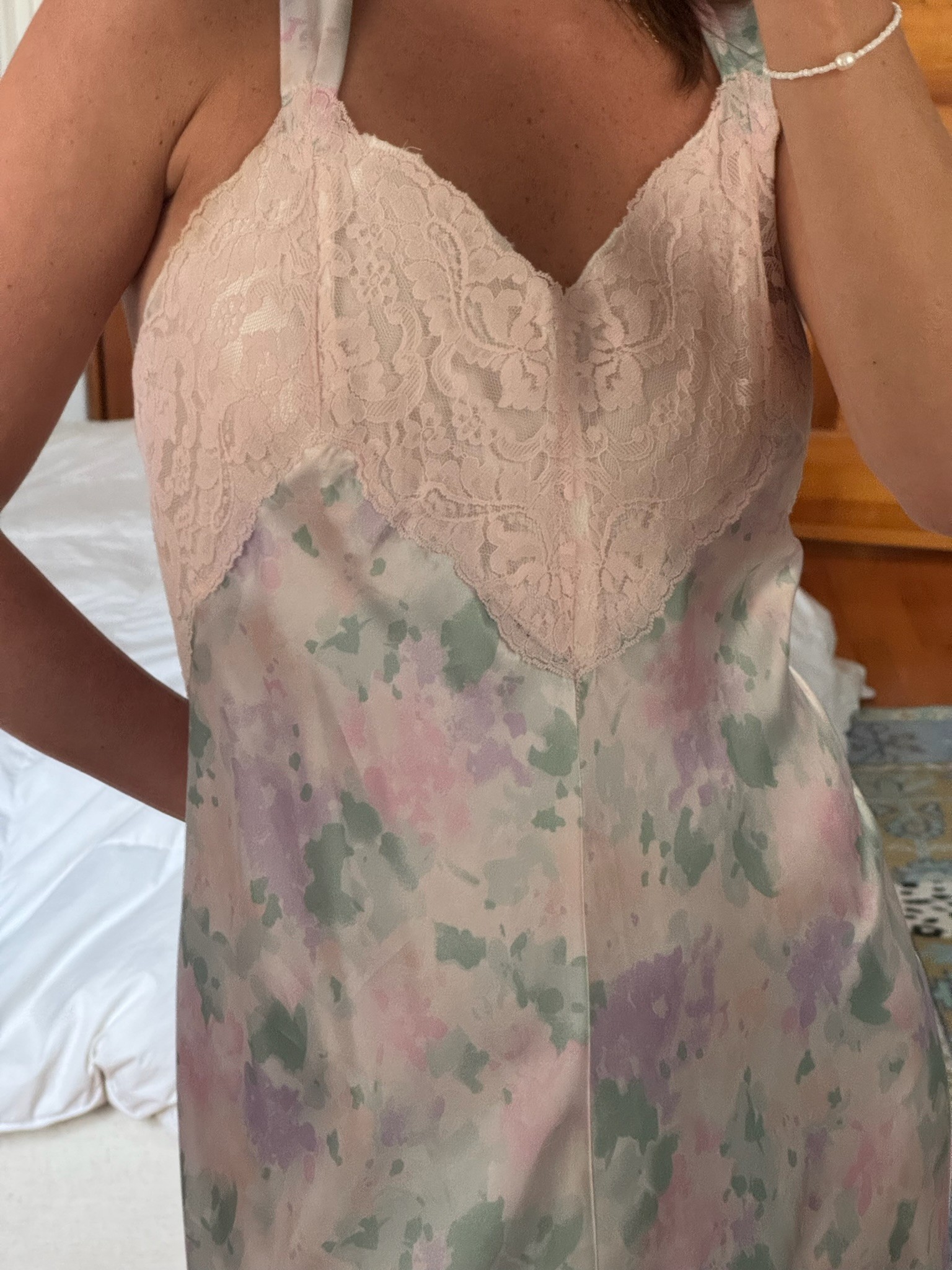 floral lace slip dress — image 2