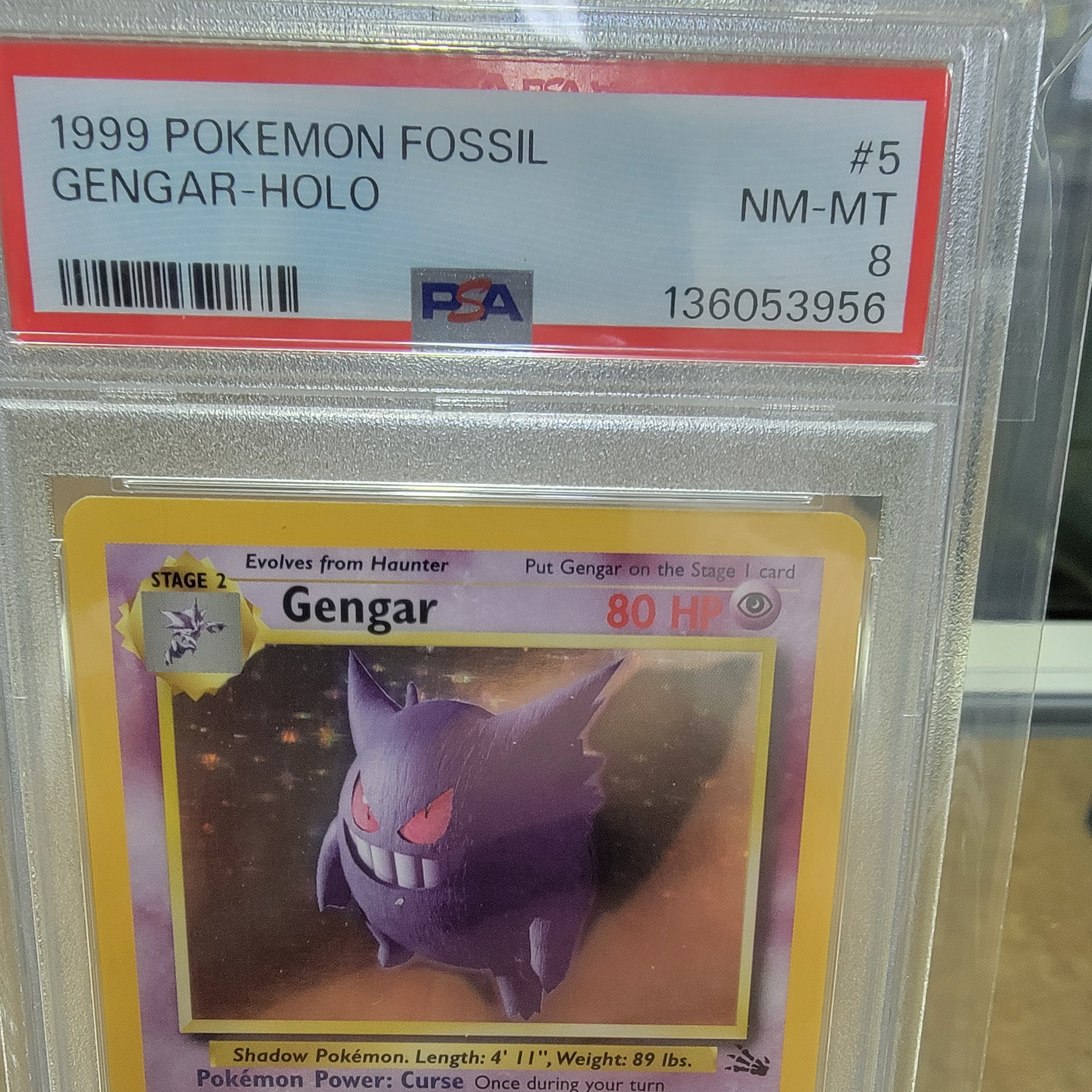 Psa 8 Gengar Fossil Unlimited Holo Graded Card