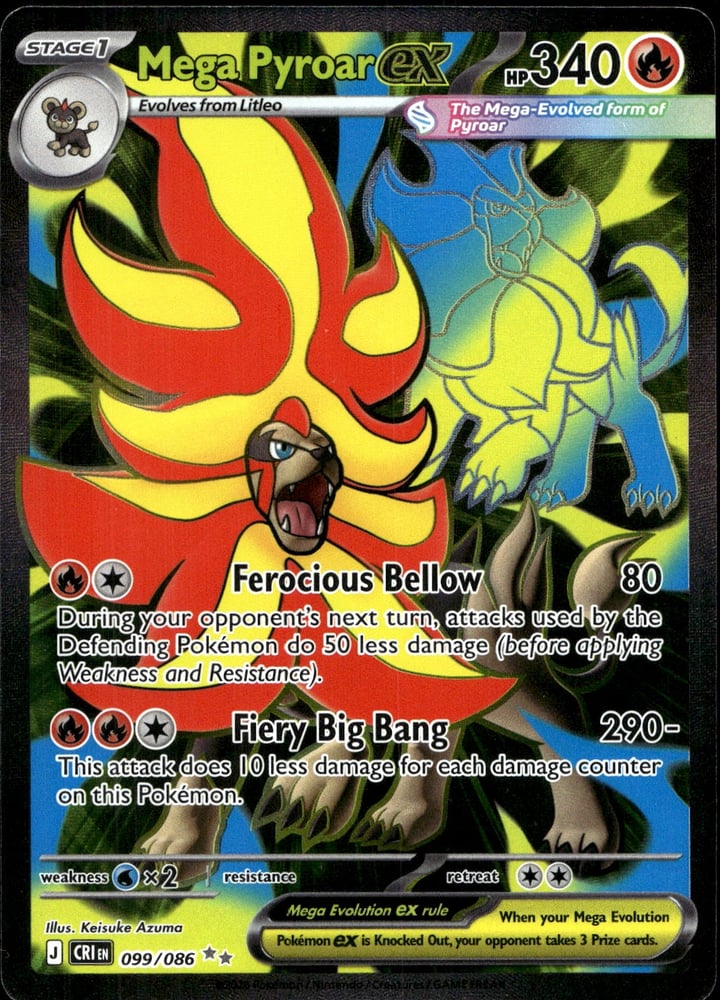 Mega Pyroar ex - ME04 99/86