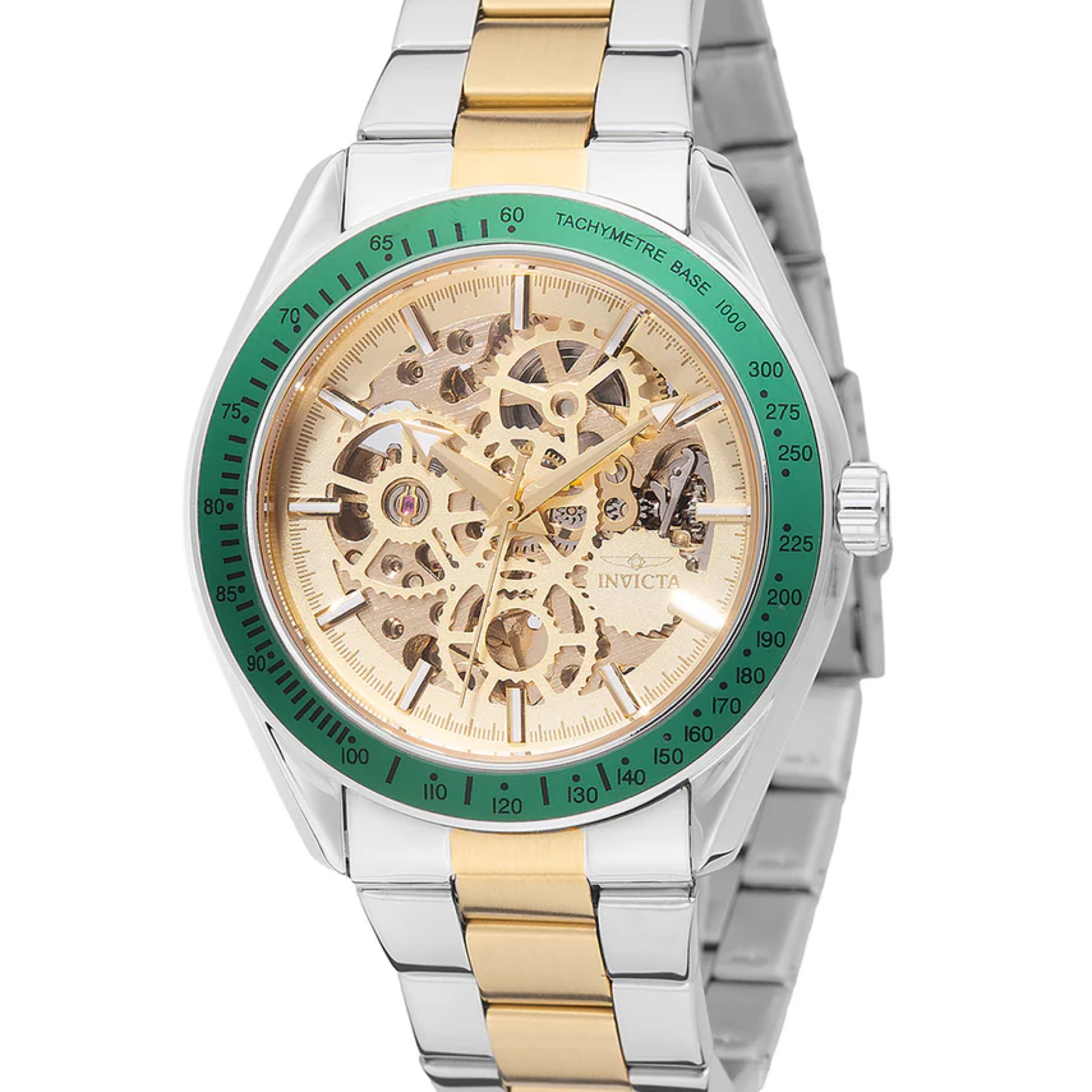 Invicta Objet D Art Excelsior Automatic  Watch w/ Skeleton Dial - 43mm, Silver gold 