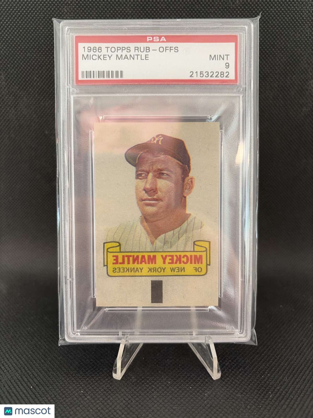 1966 Topps Rub-Offs Mickey Mantle PSA 9