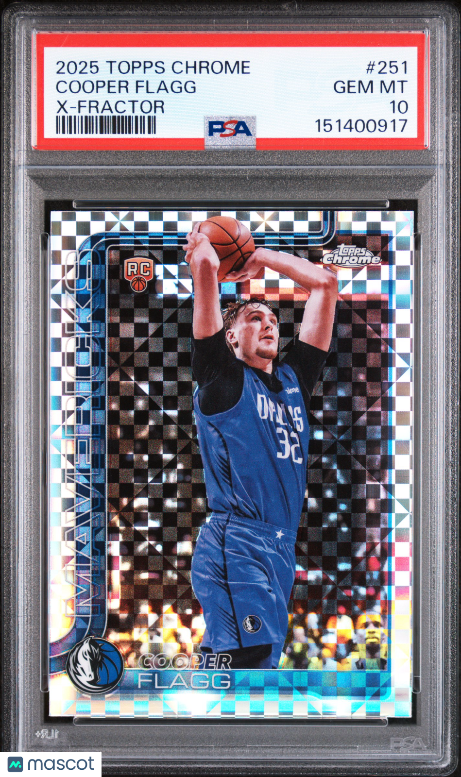 2025 Topps Chrome Cooper Flagg #251 X Fractor PSA 10